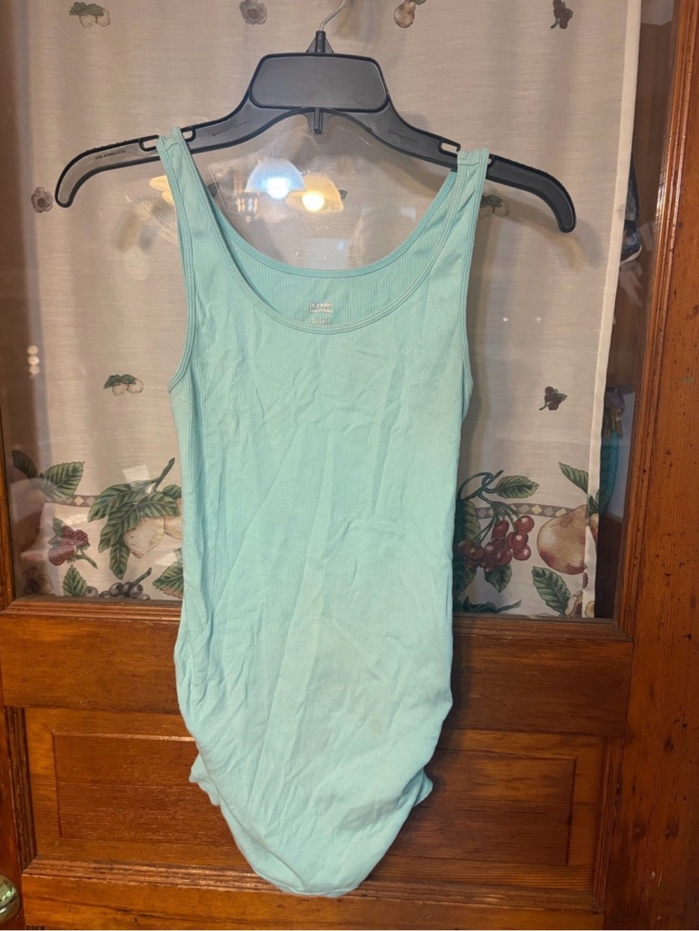 Old Navy Light Aqua Ribbed Maternity Tank